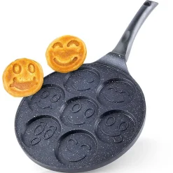 Poêle À Œufs Granit Grande 7 Cavités 27 Cm Antiadhésive Idéale Pour Petits Déjeuners