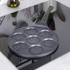 Poêle À Œufs Granit Grande 7 Cavités 27 Cm Antiadhésive Idéale Pour Petits Déjeuners