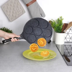 Poêle À Œufs Granit Grande 7 Cavités 27 Cm Antiadhésive Idéale Pour Petits Déjeuners