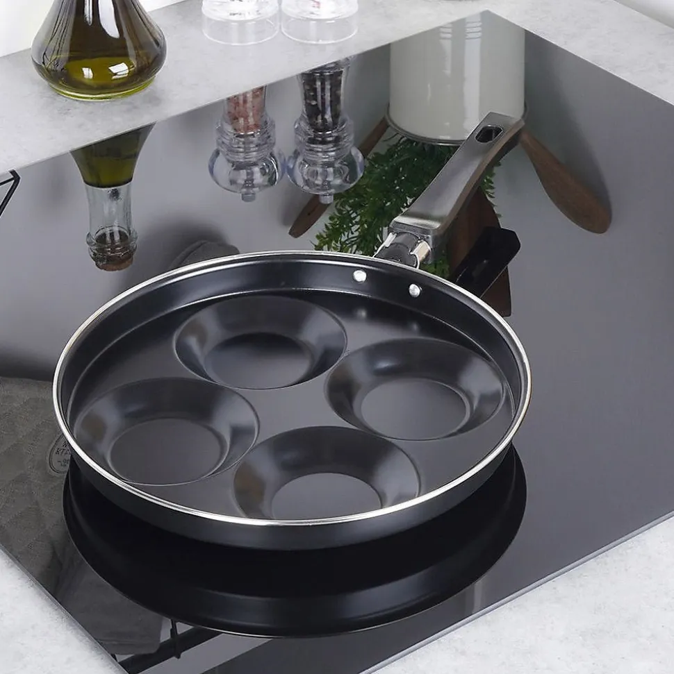 Poêle Antiadhésive Pour Œufs Avec 4 Alvéoles De 25 Cm