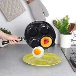 Poêle Antiadhésive Pour Œufs Avec 4 Alvéoles De 25 Cm