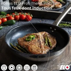 Poêle céramique sans PFAS 24 cm Elo Profi Therm Platinum