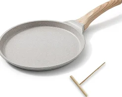 Poêle Crêpière à Crêpes 20 cm avec Revêtement Antiadhésif en Fonte Aluminium - Tous Feux dont Induction