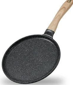 Poêle Crêpière à Crêpes 24 cm avec Revêtement Antiadhésif en Fonte Aluminium - Tous Feux dont Induction gris