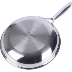Poêle En Acier Inox Avec Revêtement Antiadhésif COOKCELL 24 Cm Durable Pour Cuisiniers À Domicile Série HYBRYD