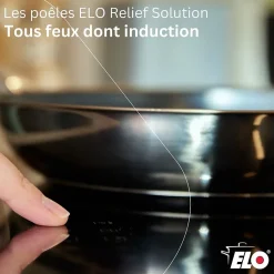 Poêle en acier inoxydable 18/10 24 cm Elo Relief Solution