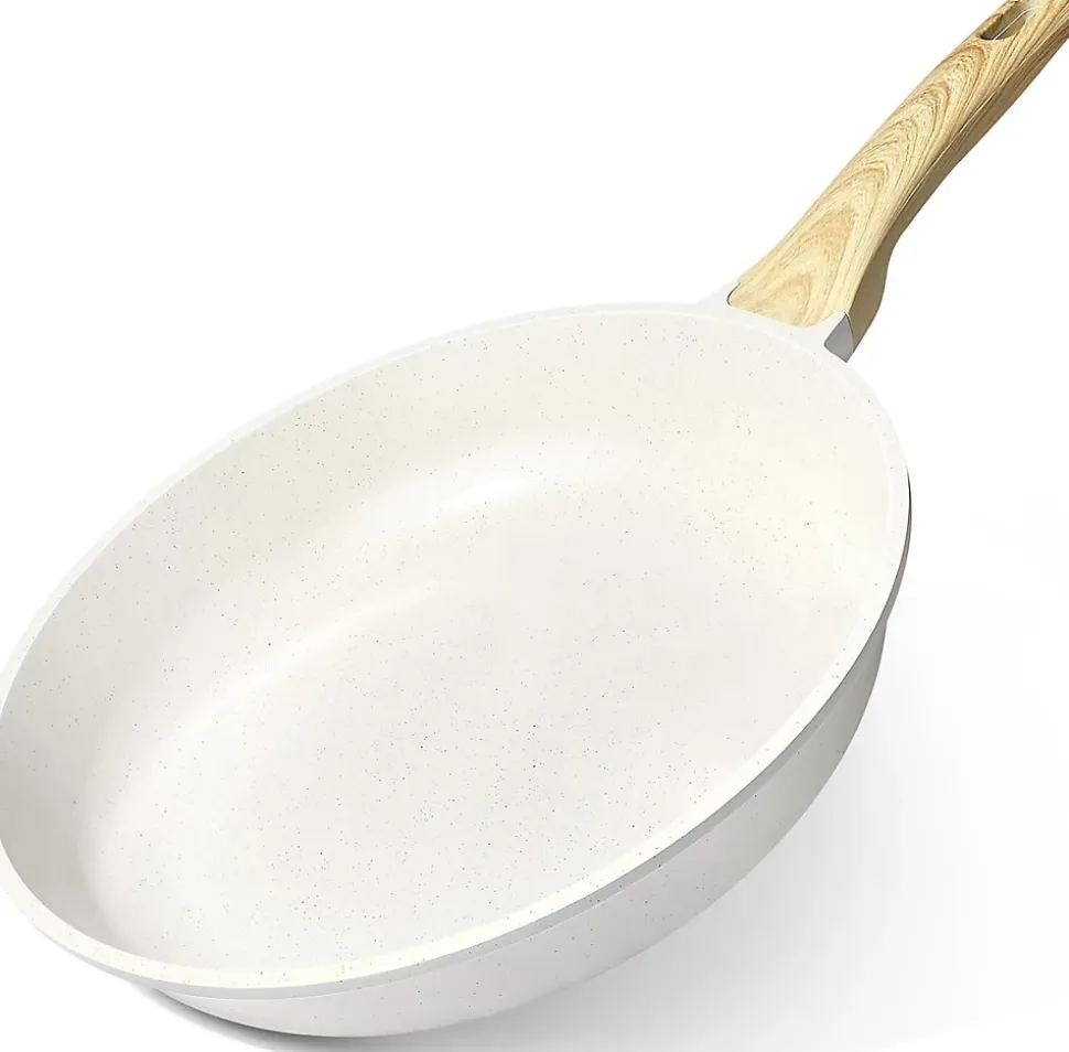 Poêle en céramique 26 cm antiadhésive blanche