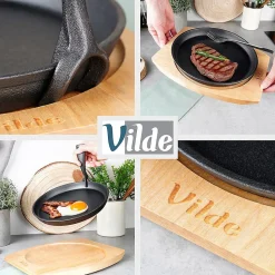 Poêle En Fonte Avec Planche De Service Cast Line 22 Cm