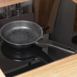 Poêle Granit Grande 18 cm Revêtement Pfluon Granit Antiadhésive Pour Cuisine Saine Débutants