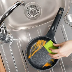 Poêle Granit Grande 18 cm Revêtement Pfluon Granit Antiadhésive Pour Cuisine Saine Débutants