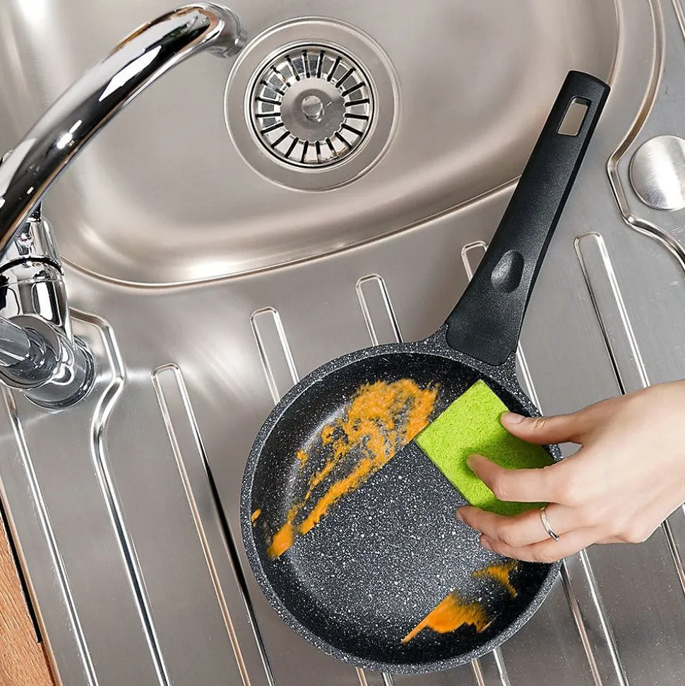 Poêle Granit Grande 18 cm Revêtement Pfluon Granit Antiadhésive Pour Cuisine Saine Débutants