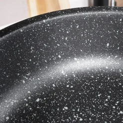 Poêle Granit Grande 18 cm Revêtement Pfluon Granit Antiadhésive Pour Cuisine Saine Débutants