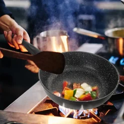 Poêle Granit Profonde Antiadhésive 28 Cm Avec Manche Robuste