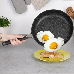 Poêle Granitée Antiadhésive STONER 26 Cm Pour Cuisson Saine Et Facile Pour Cuisiniers Débutants