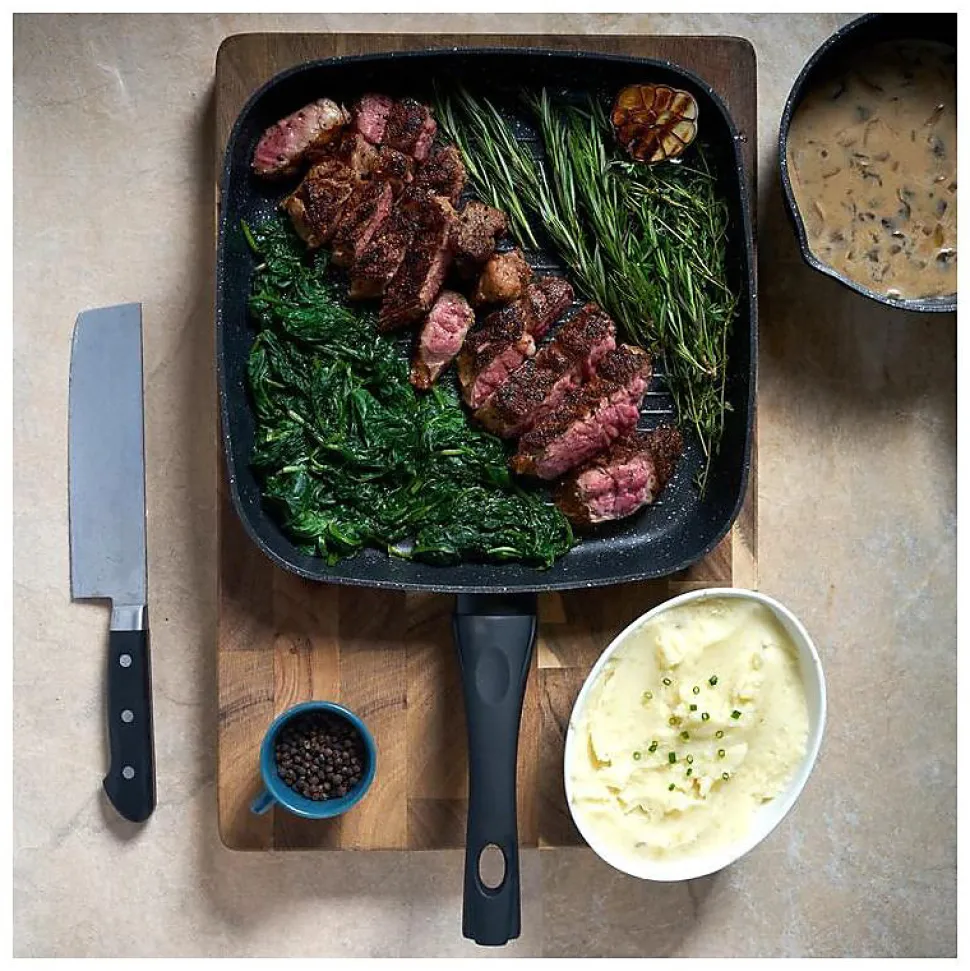 Poêle grill 24 cm Noir Royalty Line RLFGN24