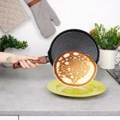 Poêle plate à revêtement granit 24 cm