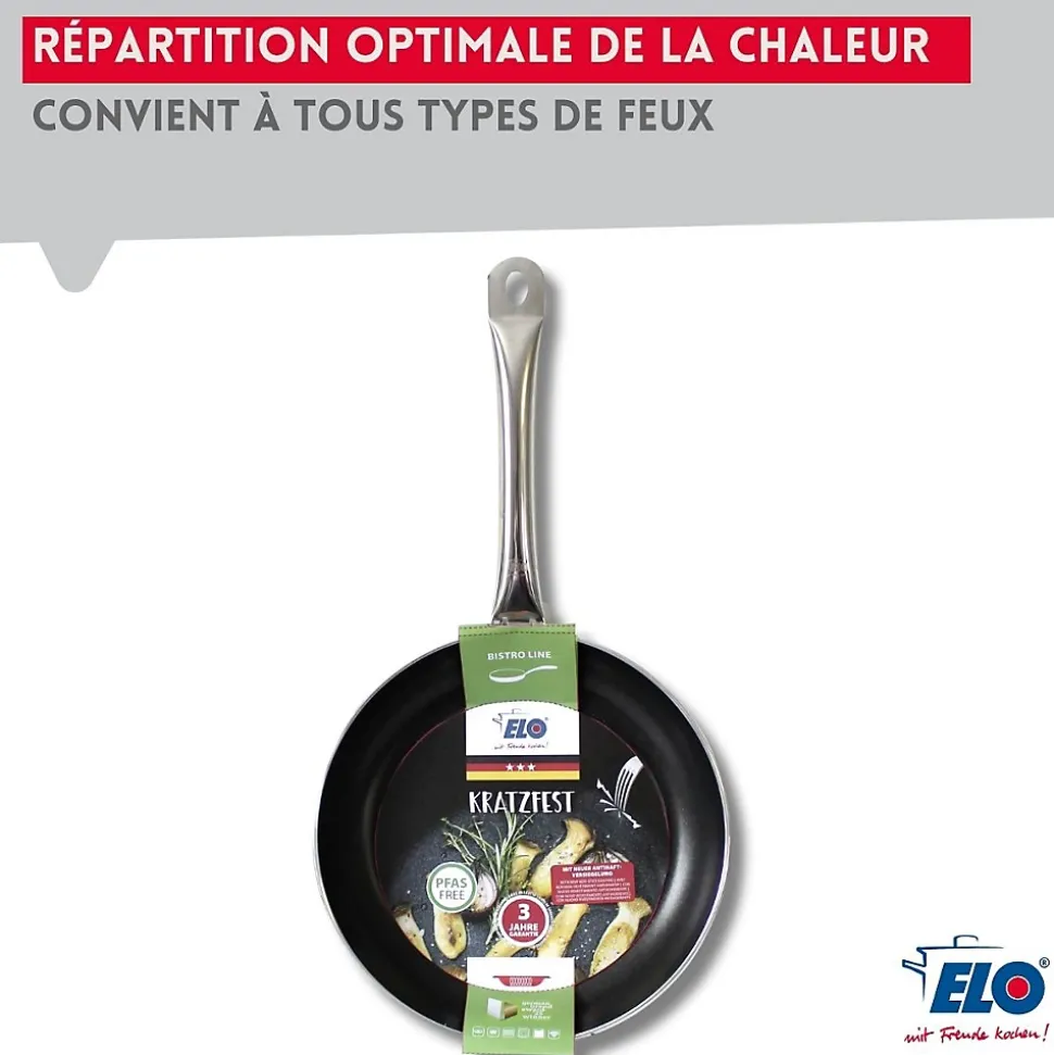Poêle wok 28 cm céramique sans PFAS Bistro Line Elo