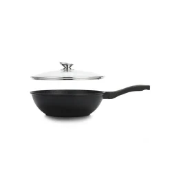 Poêle Wok 30 cm en fonte Royalty Line RLBW30M