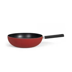 Poêle wok aluminium 32cm rouge Livoo MEP156R