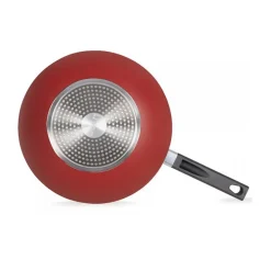 Poêle wok aluminium 32cm rouge Livoo MEP156R