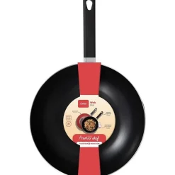 Poêle wok aluminium 32cm rouge Livoo MEP156R