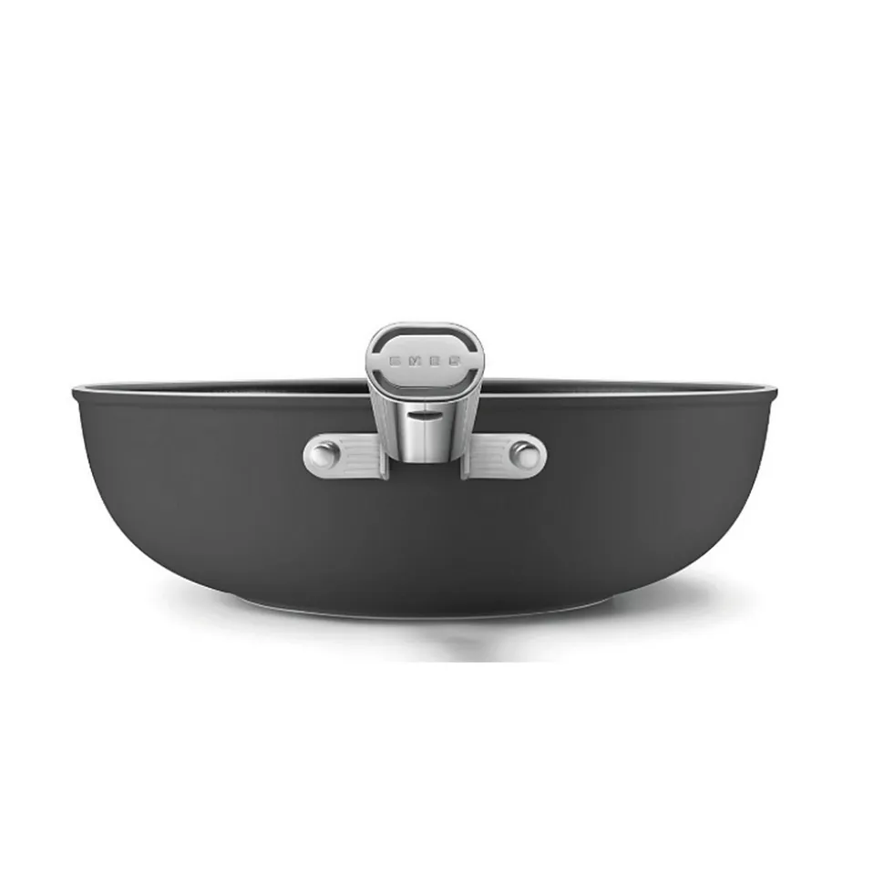 Poêle wok 30cm noir mat Smeg WOF3002BLM