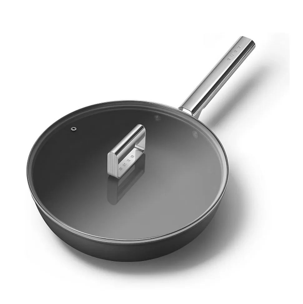 Poêle wok 30cm noir mat Smeg WOF3002BLM