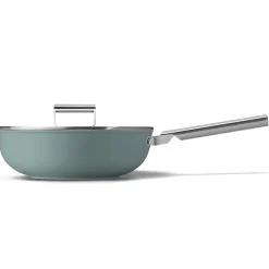 Poêle wok 30cm vert émeraude mat Smeg WOF3002EGM