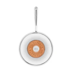 Poêle wok inox 26cm avec couvercle Lagostina 011204042026 emozione salta pasta