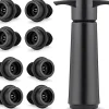 Pompe à Vide Vin Noire avec 8 Bouchons Silicone
