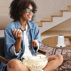 POP50 WE Machine à popcorn 1200W Sans huile Bol démontable 60 g de pop corn en 3 minutes Cuisson à air chaud Duronic