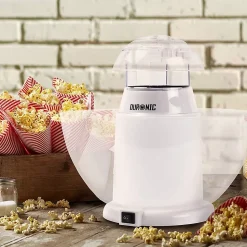 POP50 WE Machine à popcorn 1200W Sans huile Bol démontable 60 g de pop corn en 3 minutes Cuisson à air chaud Duronic