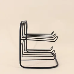 Porte bouteille moderne en métal noir