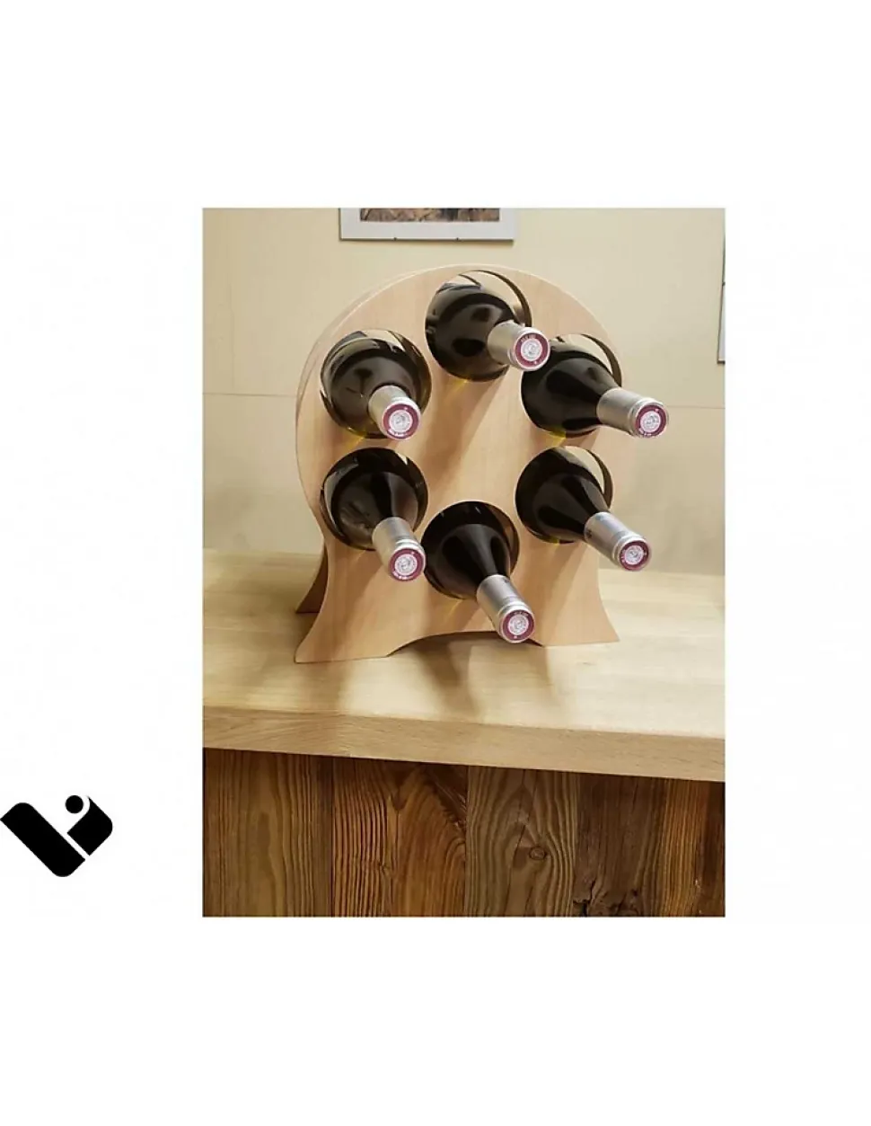 Porte Bouteilles Vertige Vigneron Bois 6 Bouteilles / Chêne