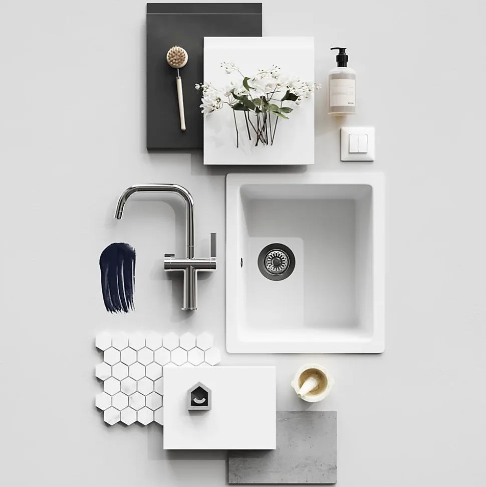 Porte de colonne de cuisine Garcinia blanc brillant L. 60 cm x H. 130 cm GoodHome