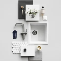 Porte de colonne de cuisine Garcinia blanc brillant L. 60 cm x H. 62 cm GoodHome