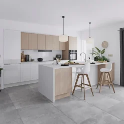 Porte de colonne de cuisine Garcinia blanc brillant L. 60 cm x H. 100 cm GoodHome