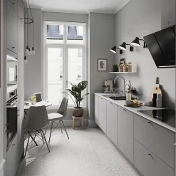 Porte de meuble de cuisine Stevia gris mat l. 60 cm x H. 72 cm GoodHome