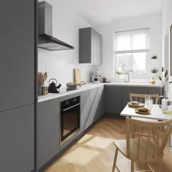 Porte de meuble de cuisine Stevia gris mat l. 60 cm x H. 72 cm GoodHome