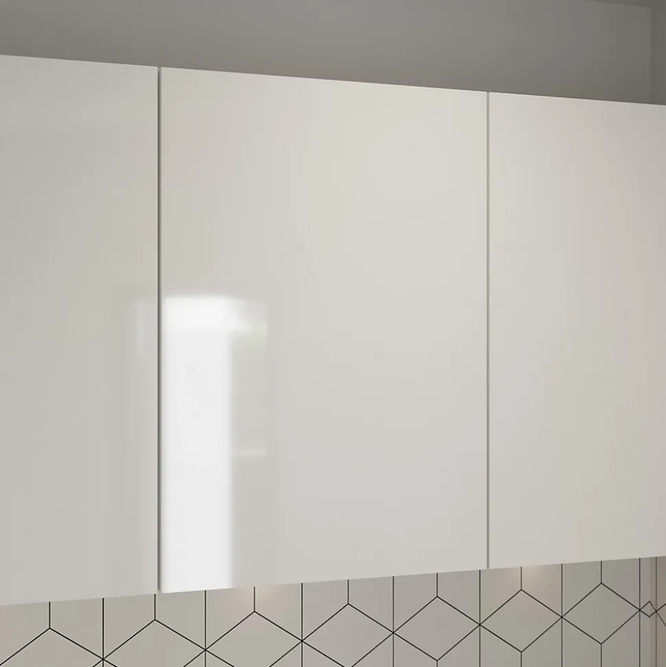 Porte de meuble de cuisine Stevia blanc brillant l. 50 cm x H. 72 cm GoodHome