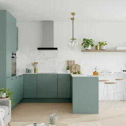 Porte de meuble de cuisine Stevia vert mat l. 30 cm x H. 72 cm GoodHome