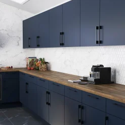 Porte de meuble de cuisine Stevia bleu mat l. 40 cm x H. 72 cm GoodHome