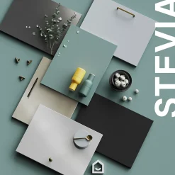 Porte de meuble de cuisine Stevia crème brillant l. 50 cm x H. 72 cm GoodHome