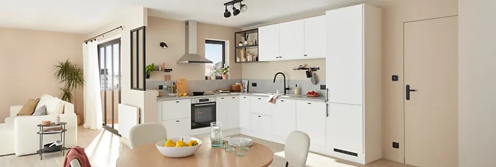 Porte de meuble de cuisine Stevia blanc mat l. 29,7 x H. 71,5 cm GoodHome