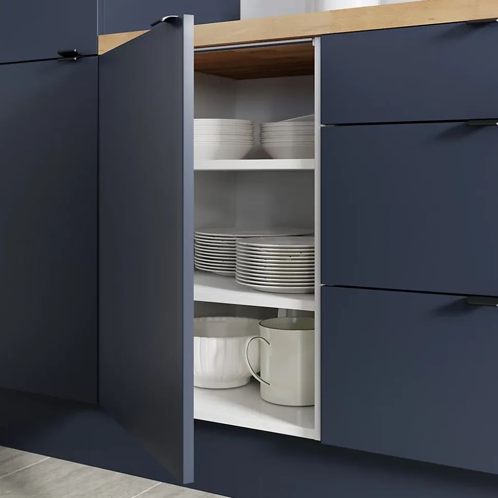 Porte de meuble de cuisine Stevia bleu mat l. 50 cm x H. 72 cm GoodHome