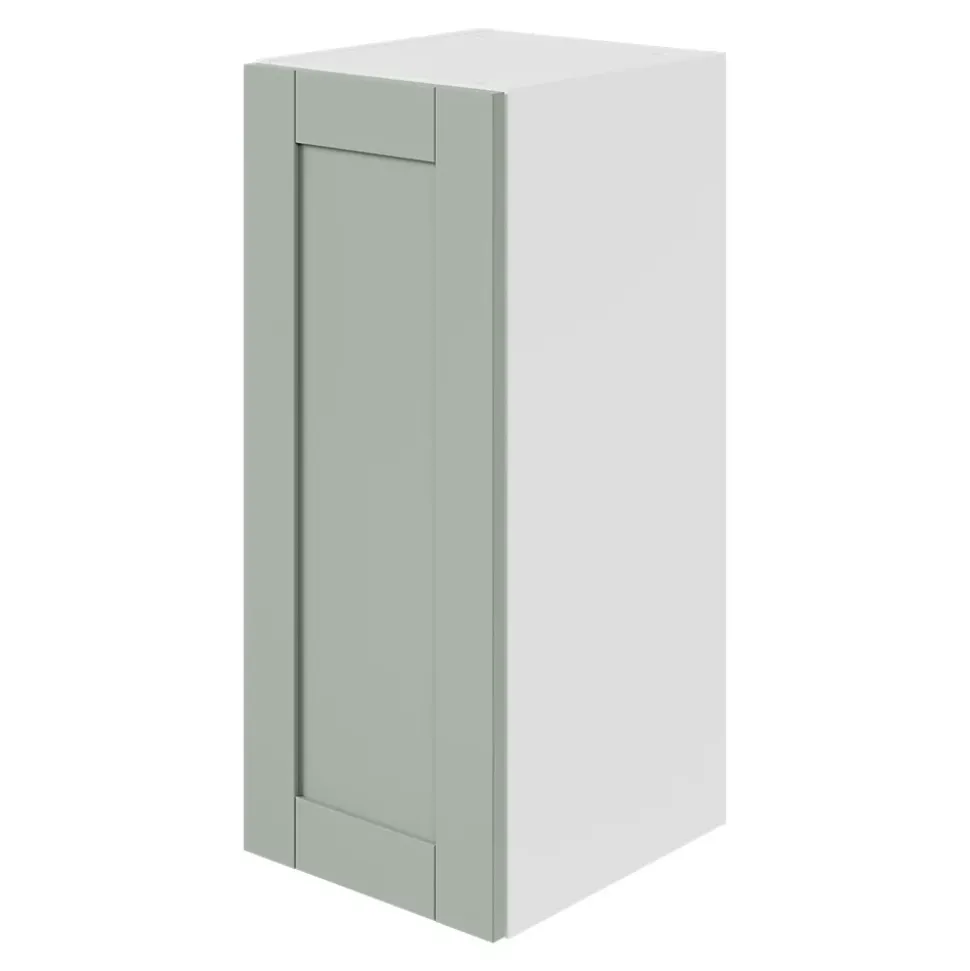 Porte de meuble de cuisine Ash vert sauge l. 29,7 cm x H. 71,5 cm GoodHome