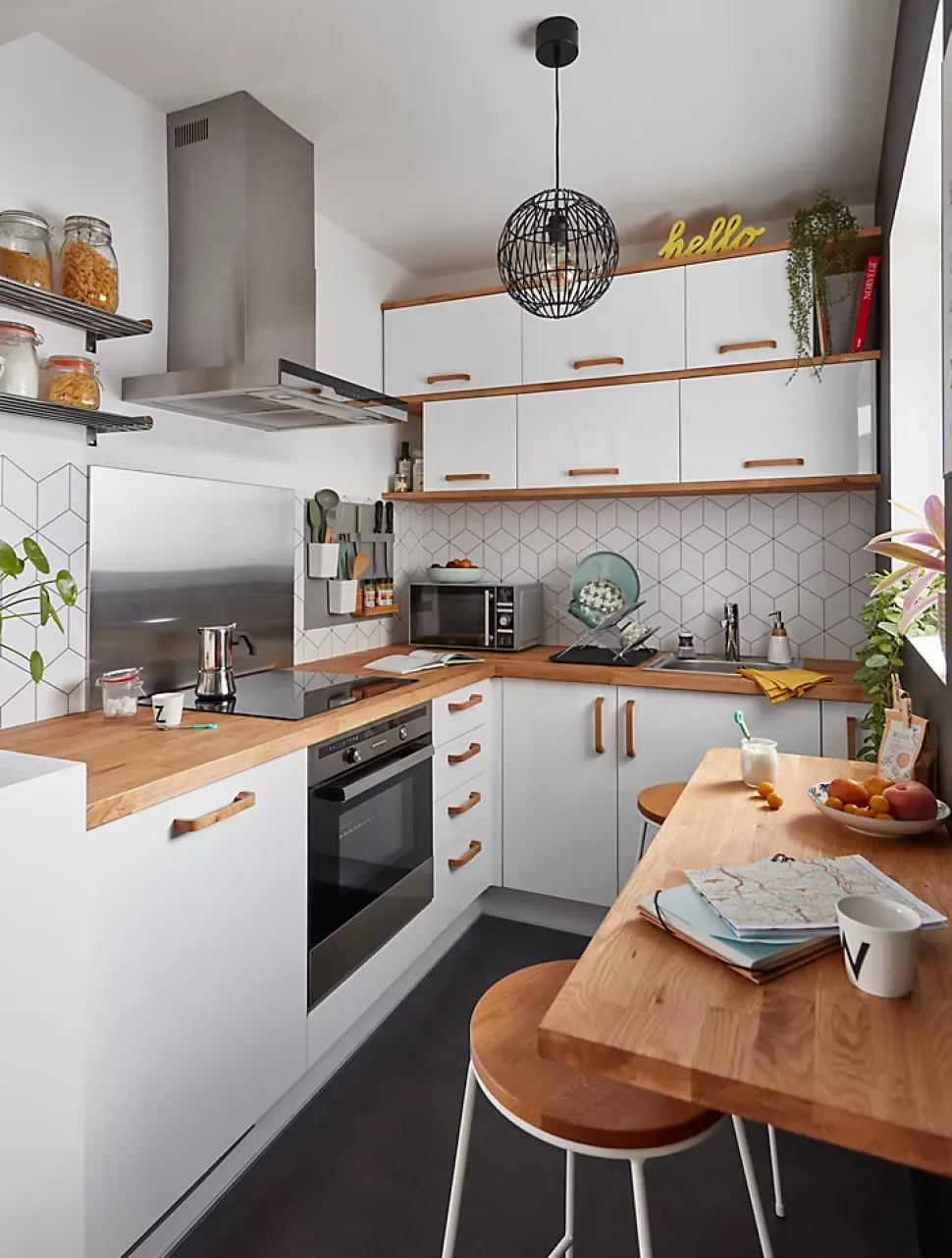 Porte de meuble de cuisine Stevia blanc brillant l. 40 cm x H. 72 cm GoodHome