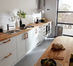 Porte de meuble de cuisine Stevia blanc brillant l. 40 cm x H. 72 cm GoodHome