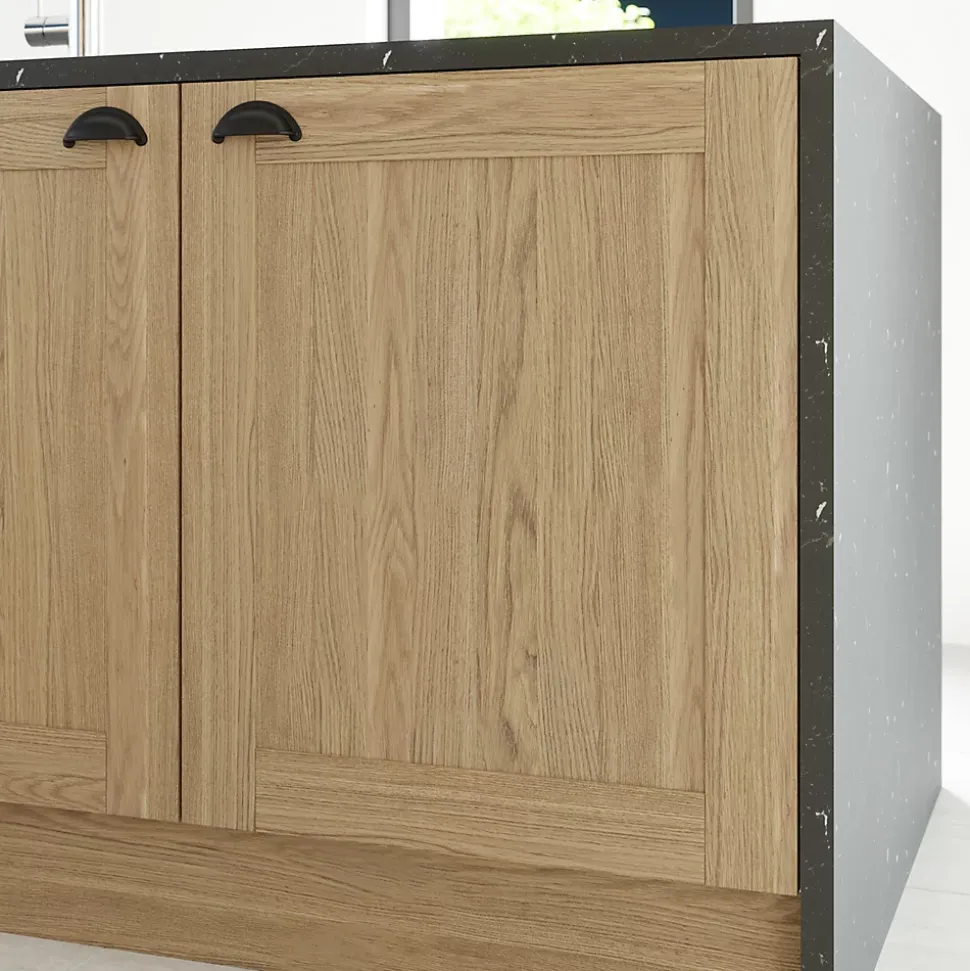 Porte de meuble de cuisine Alpinia décor chêne mat l. 60 cm x H. 72 cm GoodHome