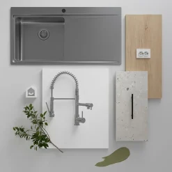 Porte de meuble de cuisine Stevia blanc brillant l. 25 cm x H. 72 cm GoodHome